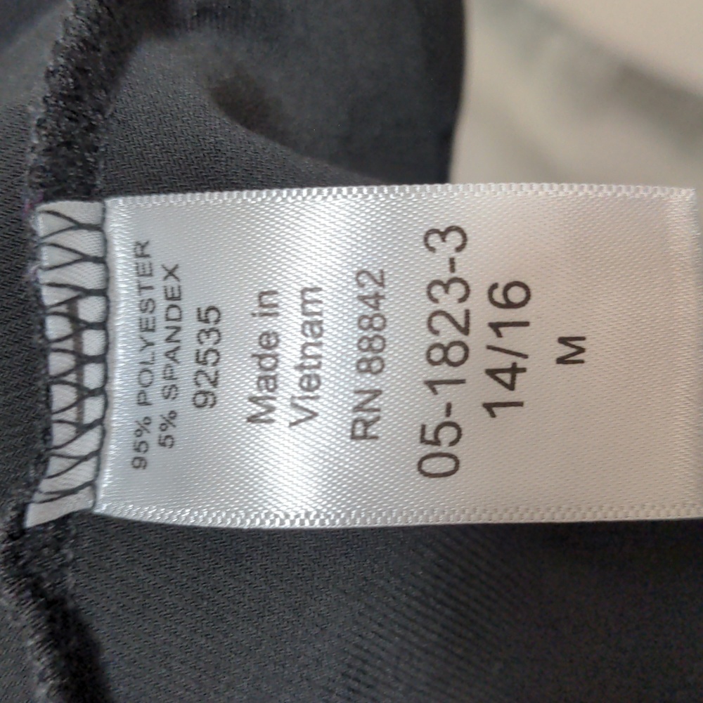 Roaman's Plus Size Black Short Sleeve V-Neck Swing Dress Size 14/16 M NEW - Picture 5 of 7